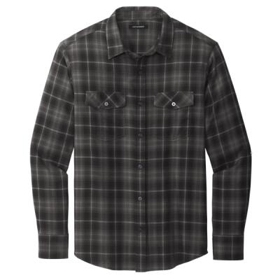 Long Sleeve Ombre Plaid Shirt Thumbnail