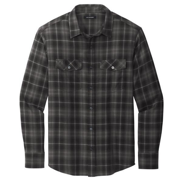 Long Sleeve Ombre Plaid Shirt Thumbnail