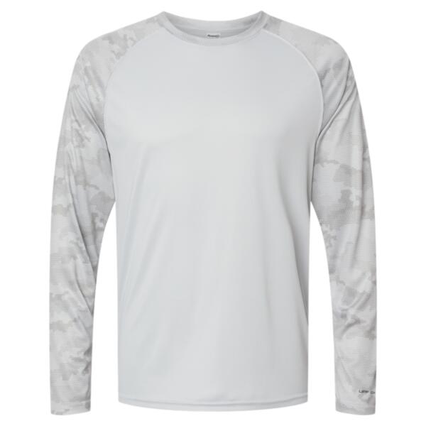 Unisex Cayman Performance Camo Colorblocked Long Sleeve T-Shirt Thumbnail