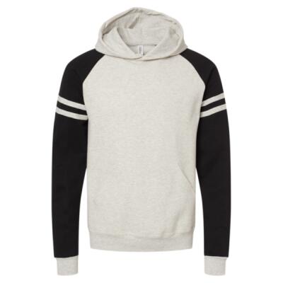 Unisex Nublend® Varsity Colorblocked Raglan Hooded Sweatshirt Thumbnail