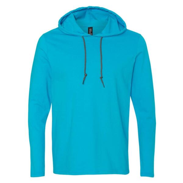 Unisex Softstyle® Lightweight Hooded Long Sleeve T-Shirt Thumbnail