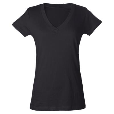 Women's Fine Jersey V-Neck T-Shirt Thumbnail