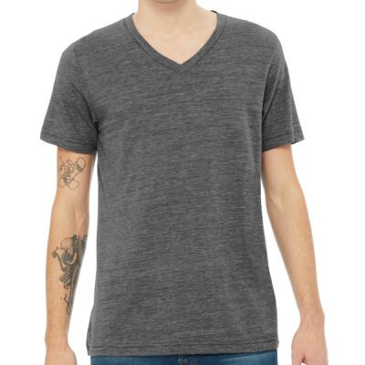 Unisex Textured Jersey V Neck Tee Thumbnail