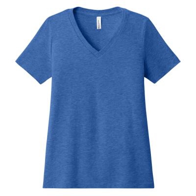 Women's Relaxed Heather CVC V Neck Tee Thumbnail