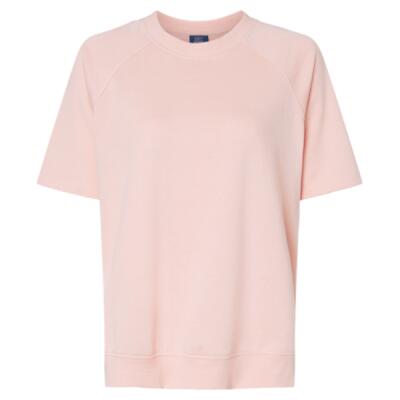 Women's French Terry Short Sleeve Crewneck Sweatshirt Thumbnail