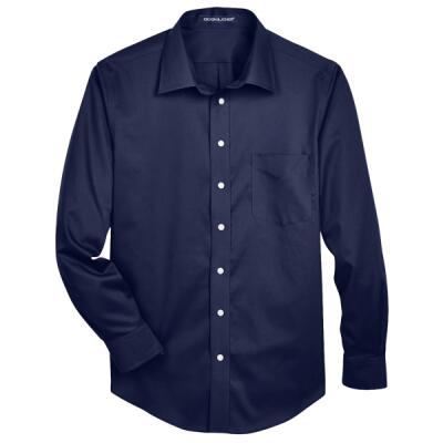 Men's Crown Collection® Solid Stretch Twill Woven Dress Shirt Thumbnail
