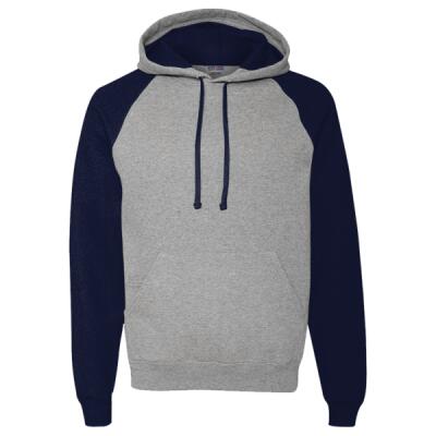 Unisex Nublend® Colorblocked Raglan Hooded Sweatshirt Thumbnail