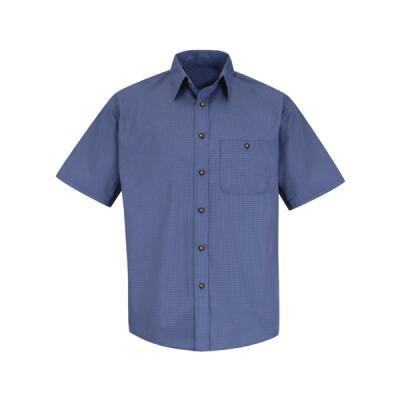 Men's Mini-Plaid Uniform Short Sleeve Shirt Thumbnail