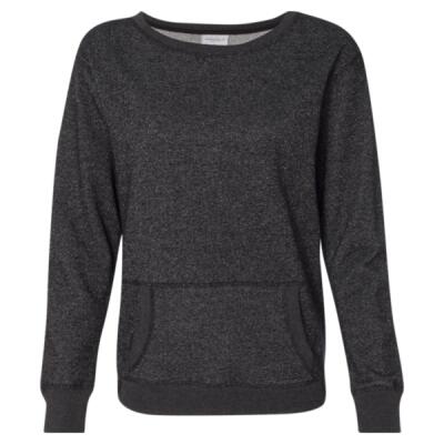 Women’s Glitter French Terry Wide Neck Sweatshirt Thumbnail