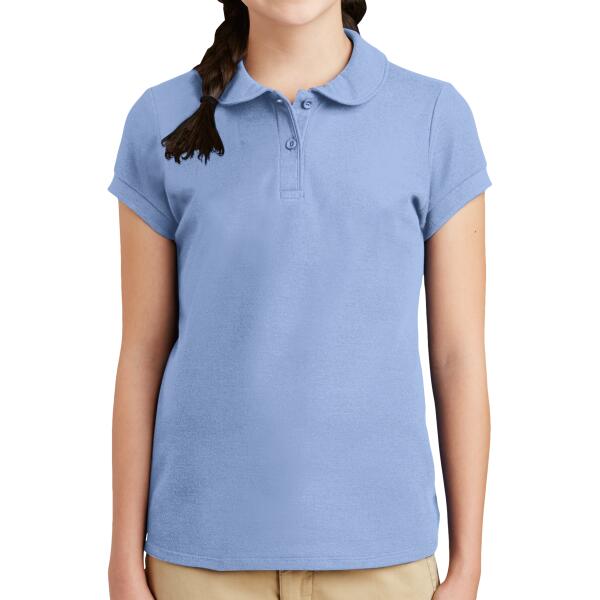 Girls Silk Touch Peter Pan Collar Polo Thumbnail