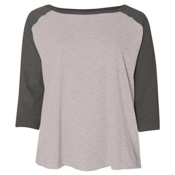 Women's Curvy Collection Baseball Three-Quarter Sleeve Tee Thumbnail