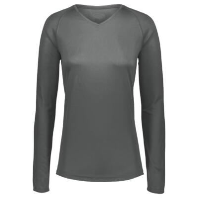 Women's Attain Wicking Long Sleeve V-Neck T-Shirt Thumbnail