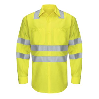 Men's Tall Enhanced & Hi-Visibility Long Sleeve Work Shirt Thumbnail