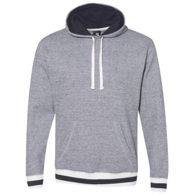 Unisex Peppered Fleece Lapover Hooded Sweatshirt Thumbnail