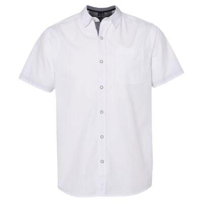 Men's Peached Printed Poplin Short Sleeve Shirt Thumbnail
