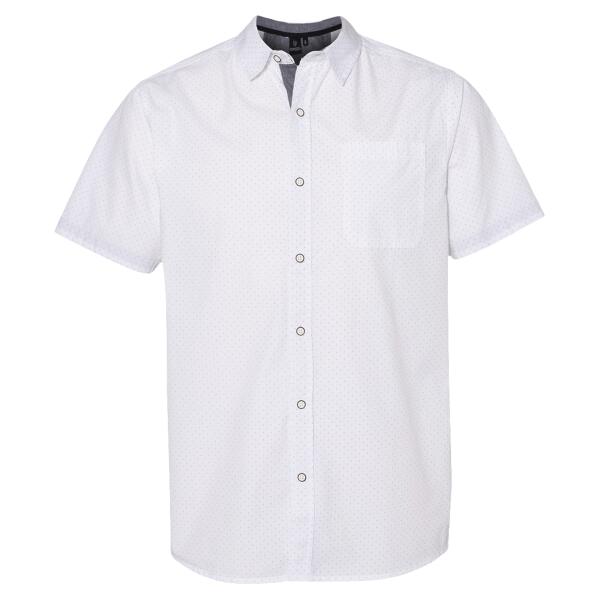 Men's Peached Printed Poplin Short Sleeve Shirt Thumbnail