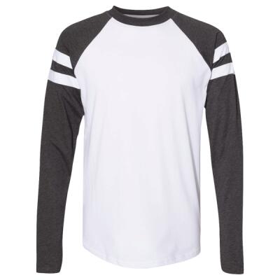 Unisex Fine Jersey Mash Up Long Sleeve Tee Thumbnail