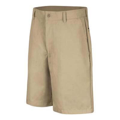 Men's Extended Sizes Cotton Casual Plain Front Shorts Thumbnail