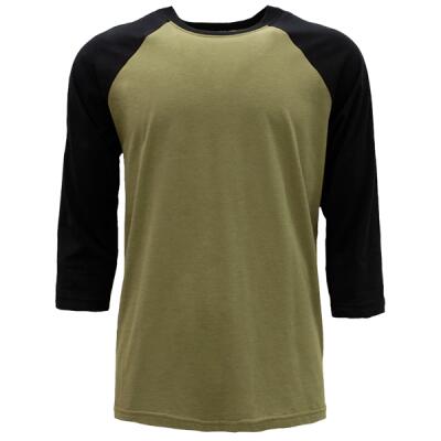 Unisex CVC Three-Quarter Sleeve Raglan T-Shirt Thumbnail