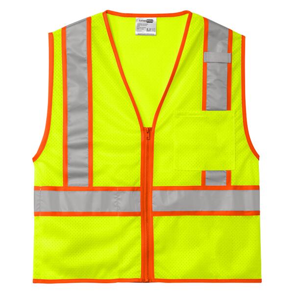 Ansi 107 Class 2 Mesh Zippered Two Tone Vest Thumbnail