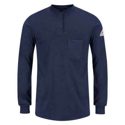 Women's Long Sleeve Tagless Henley Shirt Thumbnail