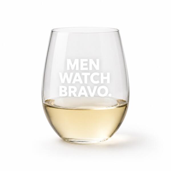 Men Watch Bravo– 15 oz wine glass Thumbnail